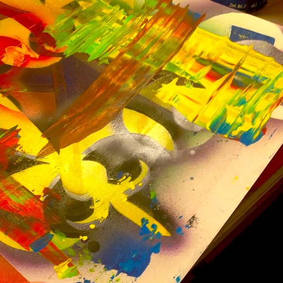 FLEUR DE LIS | 11x17 |  DANIEL ARNOLD Original Spray Paint Artwork STL 2022 - Picture 4 of 5